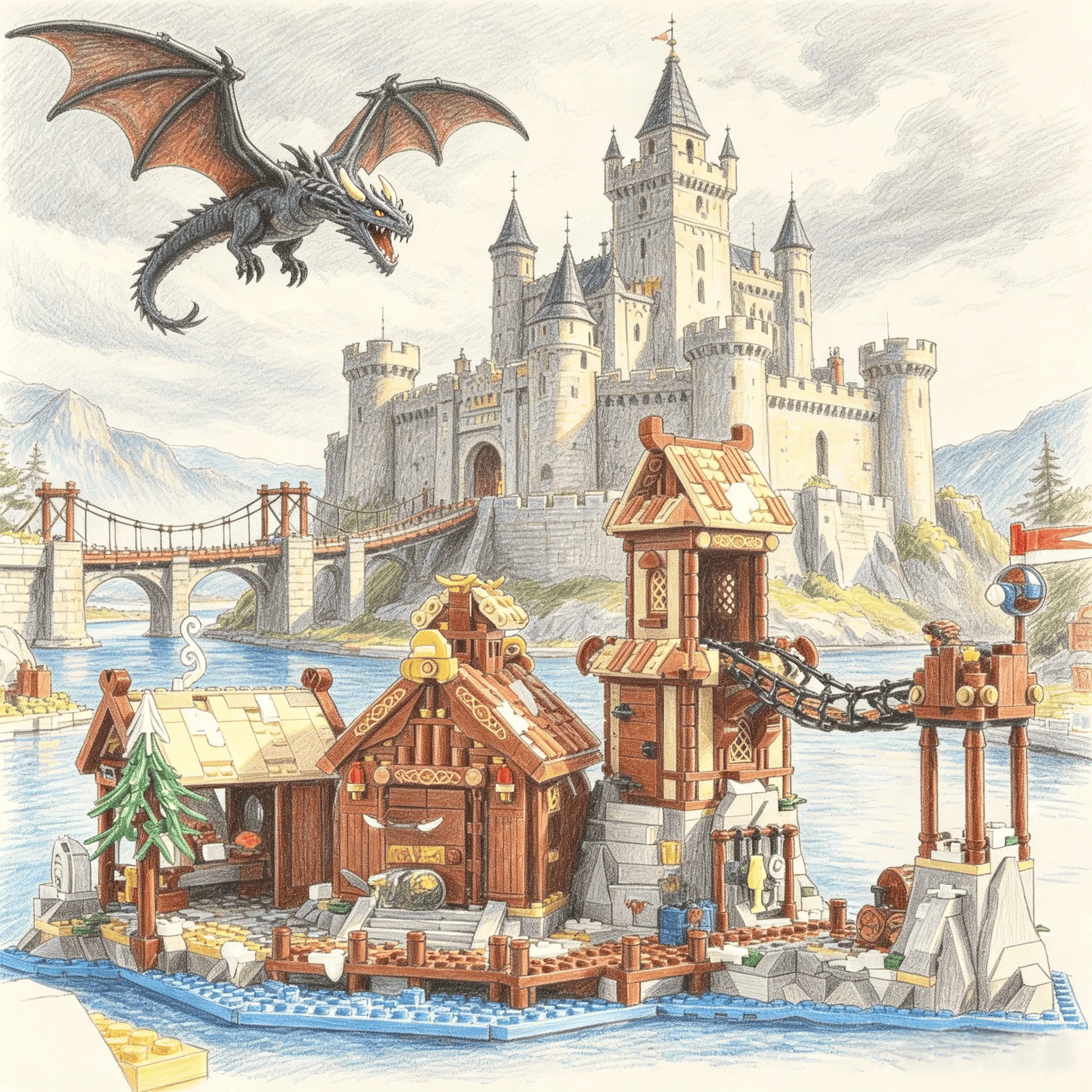 

Year end promotion 2026 NEW 2103PCS Moc Viking Village Creative Series Building Blocks Puzzle Toy Gift for Women and Men