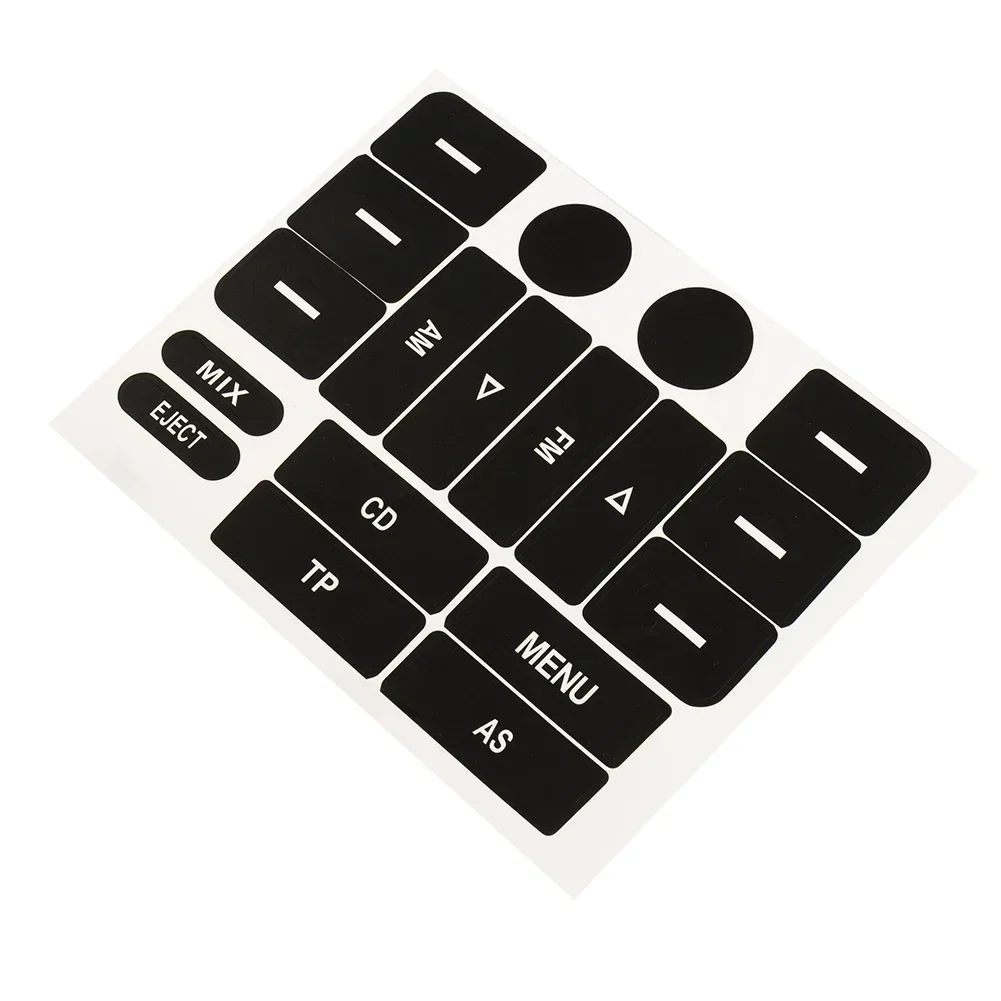 001           Car PVC Radio Button Repair Sticker For Golf MK5 For Passat Radio Knobs Repair Sticker Worn Button Car Accessories