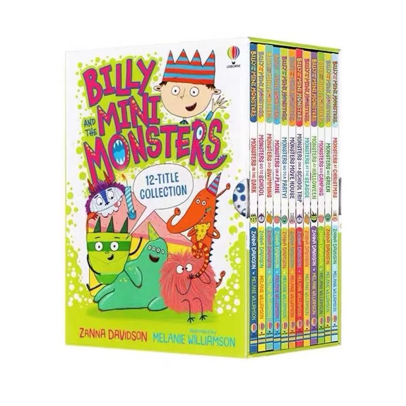 Libros en inglés de Billy y The Mini Monsters Story para niños, Libros de lectura, Educación Temprana, Usborne, 12 volúmenes