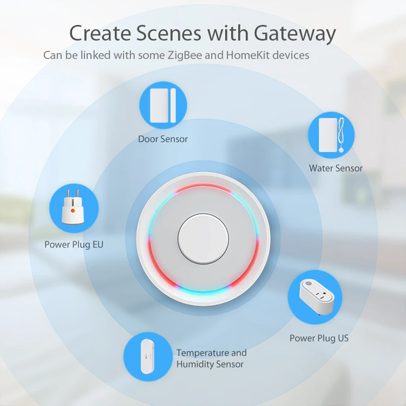 Tuya ZigBee Temperature Humidity Sensor With AA battery USB Power Compatible With Smart Life Alexa Google Assistant