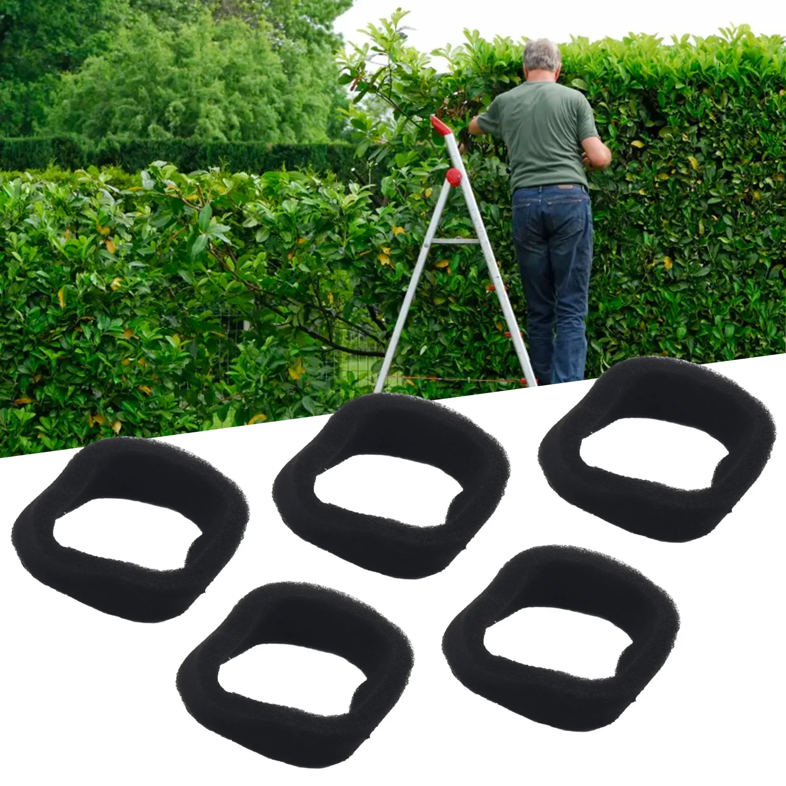 Strumento pratico in spugna filtrante nuovissimo di alta qualità 5 pezzi / set Accessori Parti del filtro Spugna 50mmX43mm Aria nera