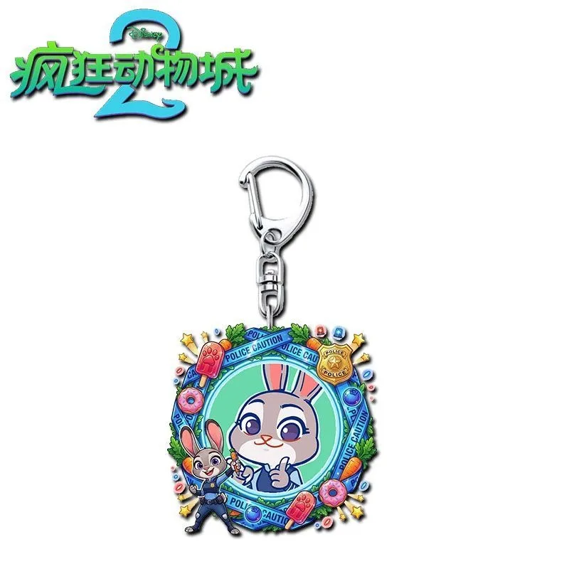 Llavero con animación de dibujos animados más vendido de Disney Zootopia 2, llavero de alto nivel de apariencia, regalo de decoración para mochila escolar para estudiantes Nick Judy Gary