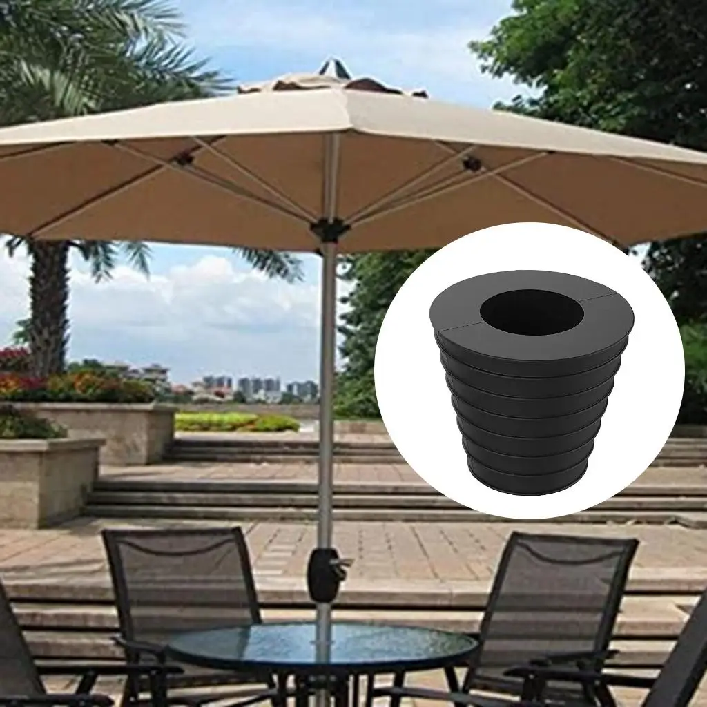 Umbrella Cone Wedge, Parasol Base Stand, Patio Table Hole Rings Plug for Patio Table Hole Opening or Base Stand Black