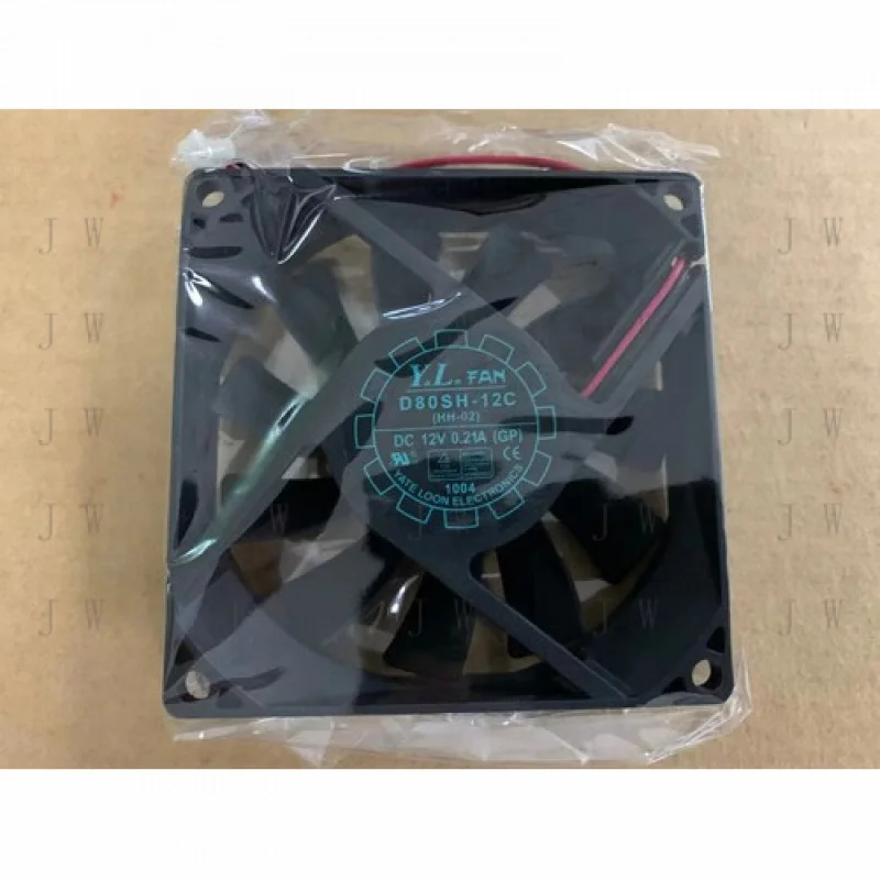 DDJ for YL D80SH-12C (HH-02) FAN DC12V 0.21A (GP) 80*80*20mm 2pin