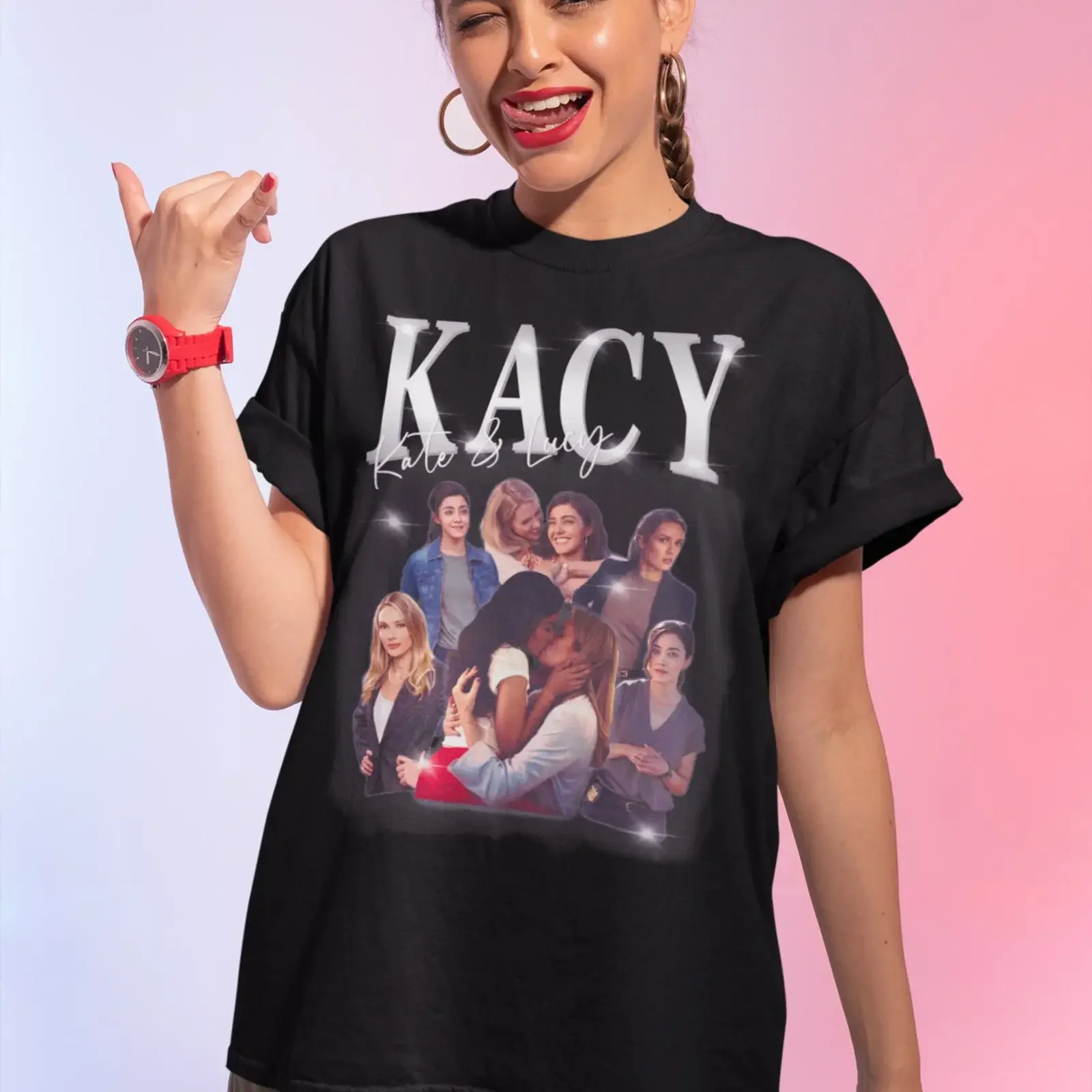 Kacy T Shirt NCIS Hawaii Lucy Tara Kate Whistler vintage Washed Breathable Slightly streetwear Comfortable Stylish Stretched