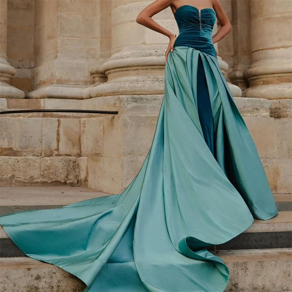 

Yipeisha Prom Dress فساتين للحفلات الراقصة Strapless Formal فستان Occasion Velour A Line Women New Evening Gown Ramada فساتينn