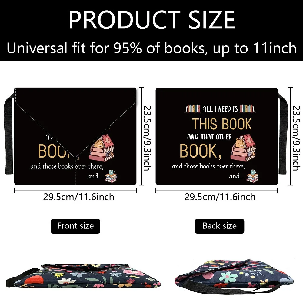 Polyester Book Cover Notebook Wraps with Hook and Loop Rectangle Word 400~420x285~305mm
