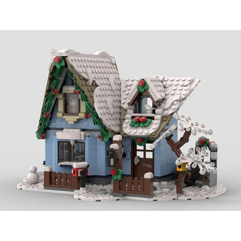 Moc ビルディングブロック サンタの訪問モデル テクノロジーブリック DIY 組み立て モジュール式シティストリートビューおもちゃ ホリデーギフト用 973PCS