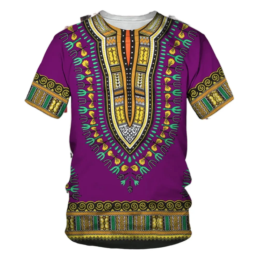 African Ethnic Style T-shirts Tribal Dashiki Unisex 3D Print Men/Women Short Sleeve T shirt Oversized Harajuku Tops Tee Clothing