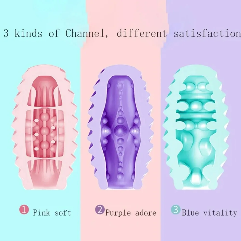 Egg Silicone Male Masturbator Penis Massager Penis Endurance Exercise Masturbation Cup Adult Sex Toys For Men Blowjob Sex Shop view 3