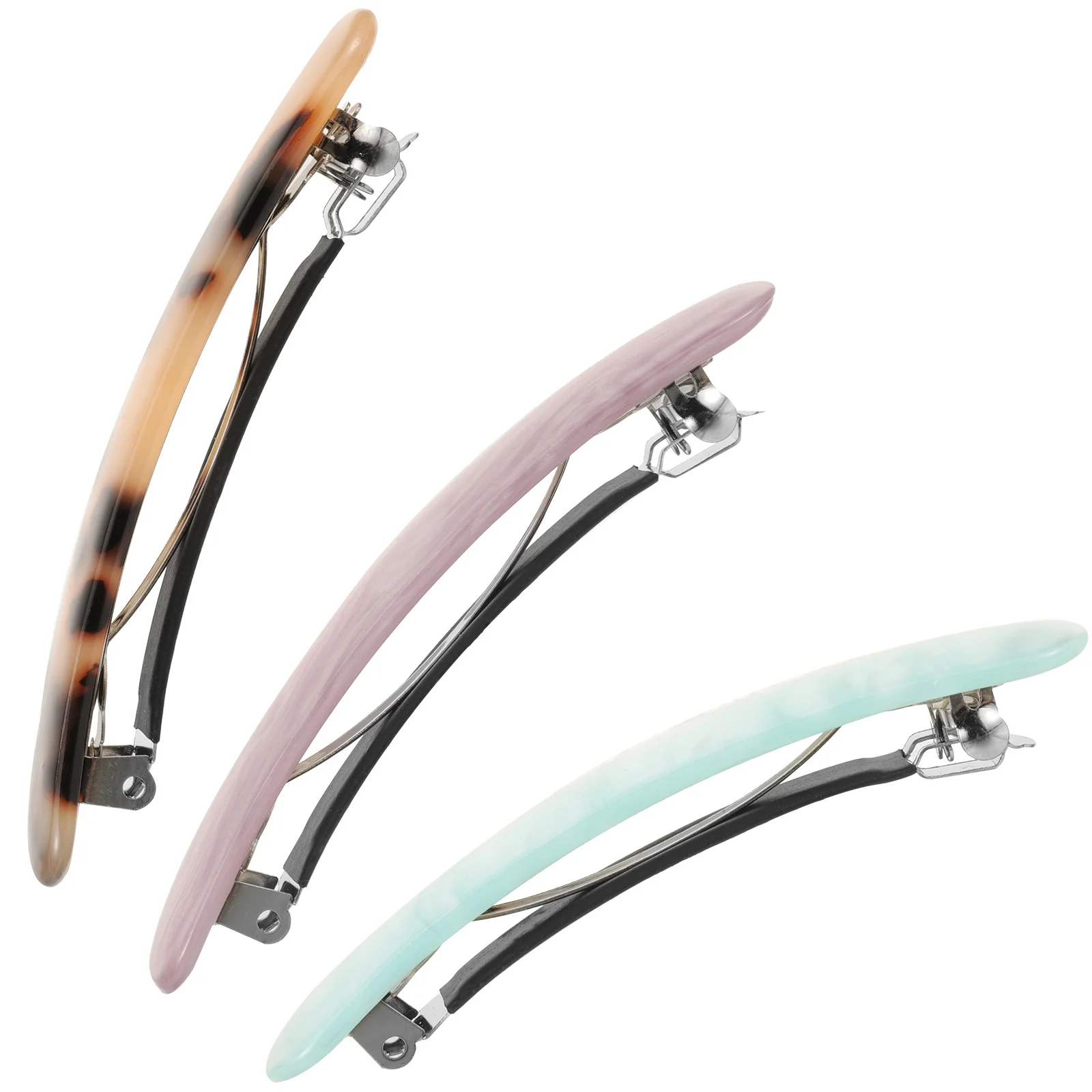 

3Pcs Hair Clip Hairpin Acetate Fashion Non-Slip Durable Hair Accessories Wedding Party Barrettes for Women Tortoiseshell Purple