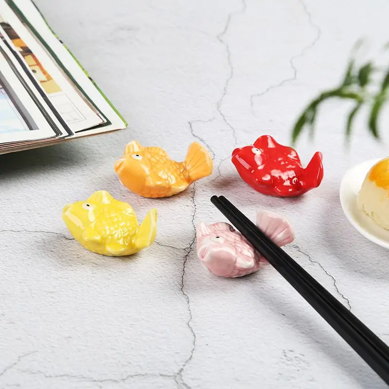 

Cute Goldfish Ceramic Chopstick Holder, Chopstick Holder, Goldfish Ornament, Household Tableware