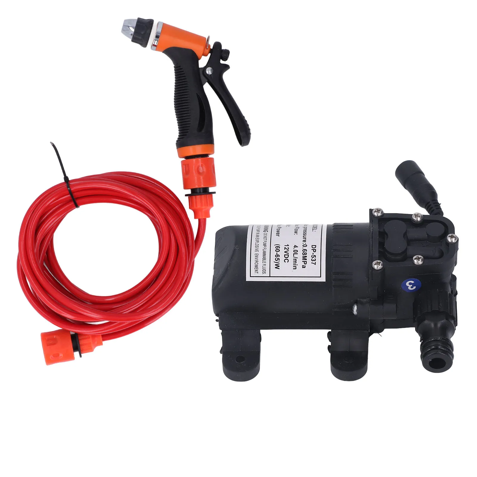 12V Portable High Pressure Car Washer 160PSI Electric Pump Kit With 2 Hoses, Portable Washing Tool For Automobile Surface Cleani