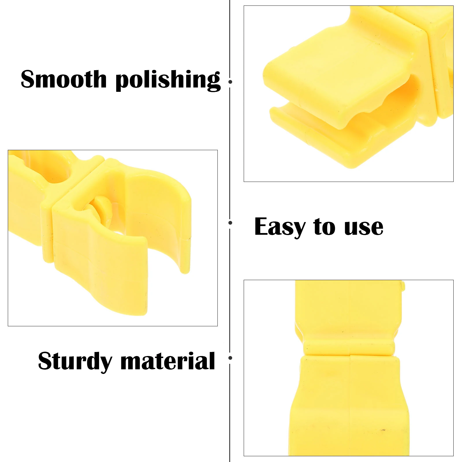 

5pcs Football Goal Connector Yellow Plastic Simple Installation Fixing Ring Long Lasting Safety Material Dog Training Team