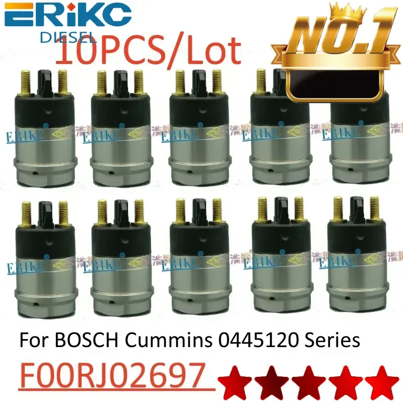 

10pc Diesel F00RJ02697 FOORJ02697 Injector Solenoid Control Valve F 00R J02 697 for BOSCH Cummins 0445120 Injector 0445120007