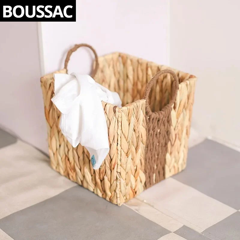 Imagem -04 - Wicker Basket Toy Organizer Caixa de Armazenamento para Roupas Casa e Jardim Cesto de Lavanderia Acessórios de Piquenique Pânicos de Cozinha