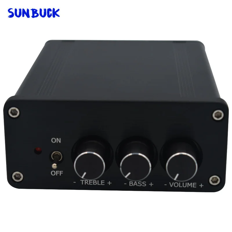 مضخم رقمي من Sunbuck بقوة 24 فولت مزود بطاقة صوت منزلي مصغر من فئة D HIFI بقدرة 50 واط 2.0 TPA3116 LM1036 مضخم رقمي