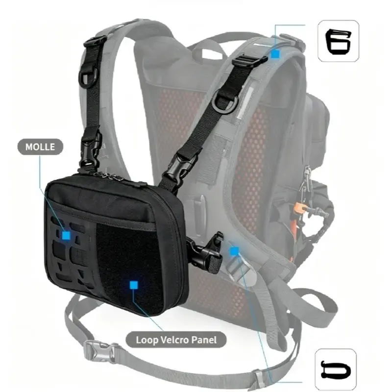【AC77 Top !! 】Motorcycle Chest Bag 1.5L Waterproof Outdoor Camping Motor Accessories Large-Capacity Tool Storage Bag