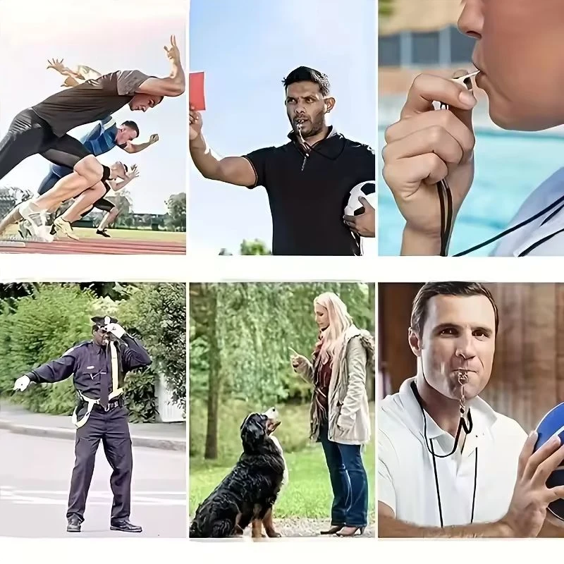 Metal Sports Referee Whistle With Black Lanyard Portable Stainless Steel Coach Whistle For Football Basketball Training Outdoor