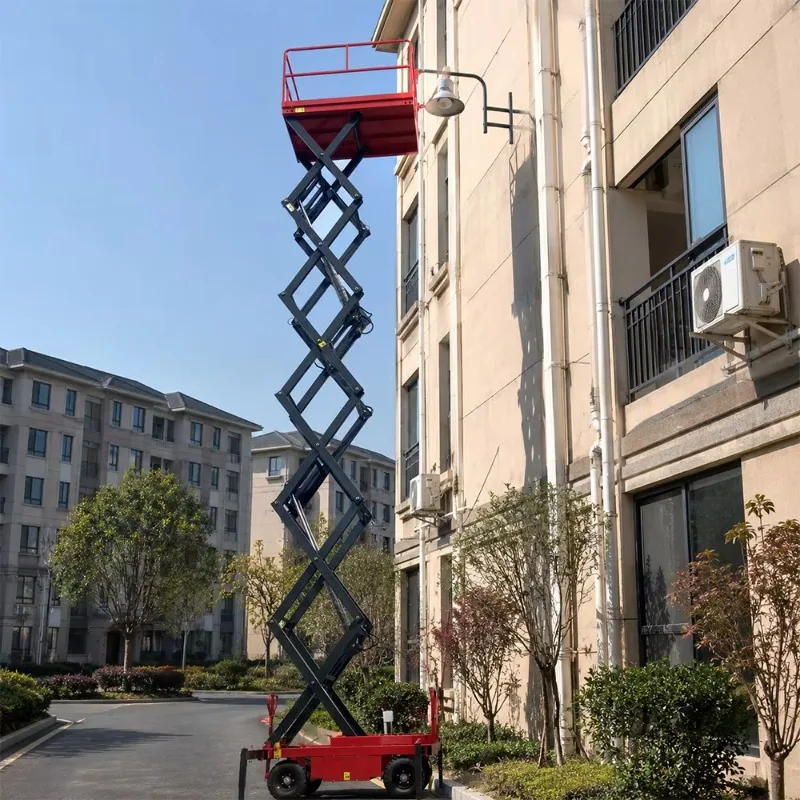 CE OEM 10m 12m 14m Scissor Lift Platform Hydraulic Scissor Lift Mobile Scissor Lift Machine Factory Electric Usage