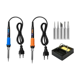 LED Digital Display Adjustable Temperature Electric Soldering Iron 220V 90W Welding Solder Rework Station Heat Pencil Tips