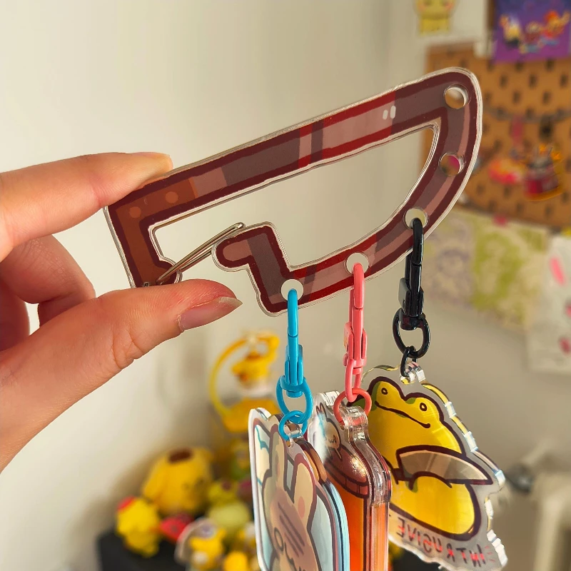 Edc Everyday Carry Knives - 칼 모양 아크릴 카라비너 열쇠고리 재미있는