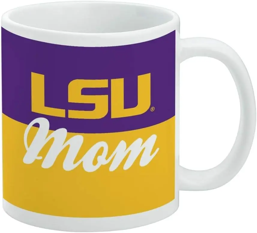 

GRAPHICS & MORE LSU Mom Ceramic Coffee Mug, Novelty Gift Mugs for Coffee, Tea and Hot Drinks, 11oz, White