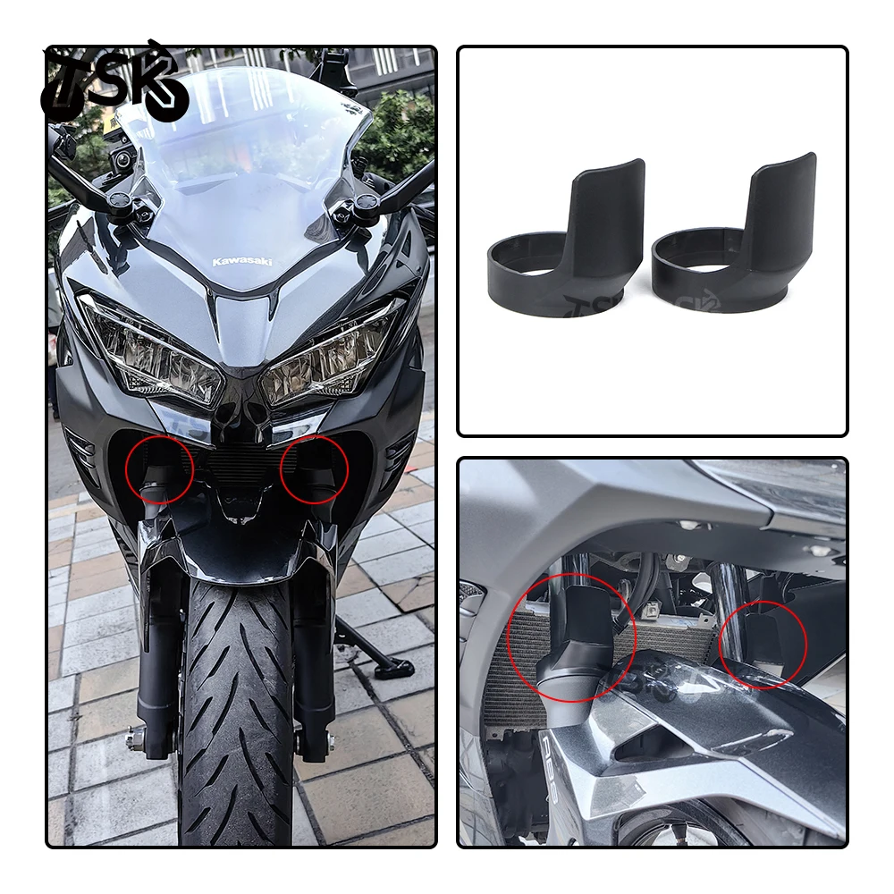 Long Lasting Motorcycle Front Fork Boots for Kawasaki Ninja 400 2017-2023 Durable Fork Protectors Replacement Accessories