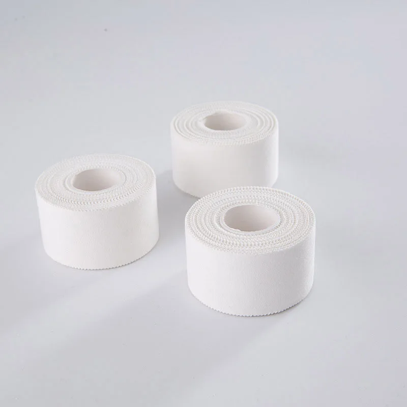 6Rolls White Cotton Self Adhesive Sports Tape Medical Athletic Kinesiology Wrap Bandage Arm Leg Wrist Ankle Knee Muscle Tape