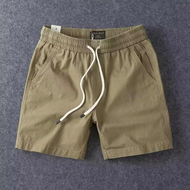 

Summer Thin Qui Dry Men's orts Casual Work Tee Quarter Length Straight Leg Elastic Waist Breathable Lightweight Cargo P...