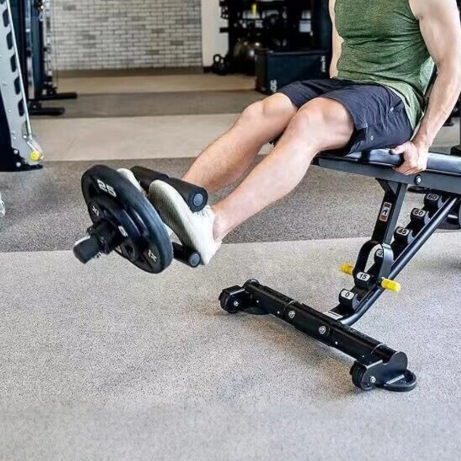 Ankle Training Device Sturdy Leg and Ankle Training Attachment Shin Exercise Clamp with Loading Rod Adjustable