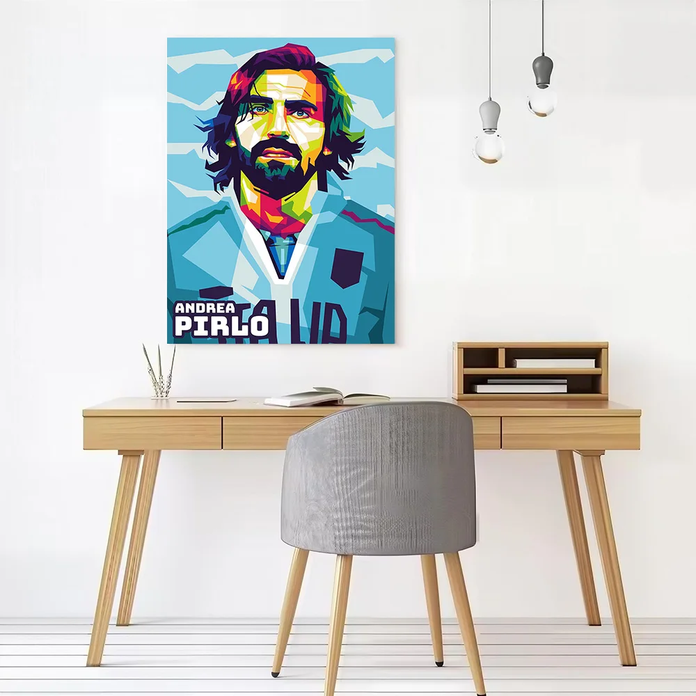 Andrea Pirlo Canvas Poster Customizable Pictures Wall Art Canvas Painting for Room Decoration Gaming Interior Accessories Home