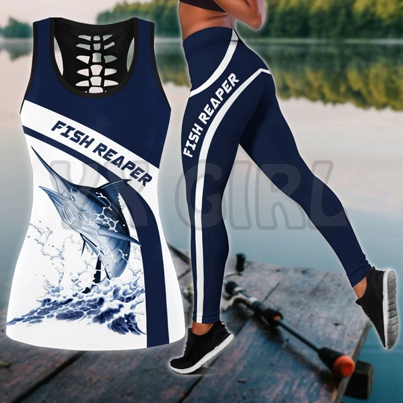 

Marlin Fishing Design 3D Printed Tank Top+Legging Combo Outfit Yoga Fitness Legging Women