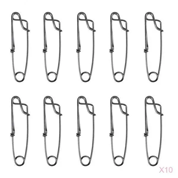 100 Pieces Stainless Steel Long Line Snap Clips Easy on Off Fishing Clip for Tuna Deep Sea Saltwater