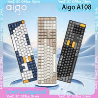 Aigo A108    Wireless Dual-Mode Mechanical Keyboard 110 Key Hot Swappable Keyboard Rgb Electronic Sports Game Office Laptop Keyb