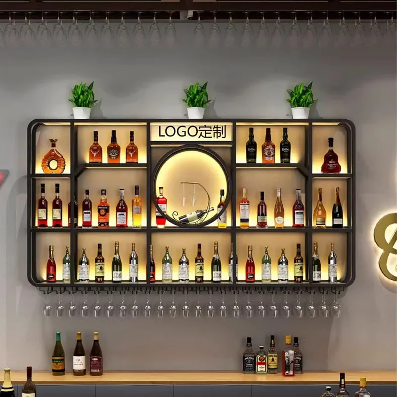 

Shelf Living Room Wine Rack Display Corner Hanging Commercial Club Wine Cabinets Buffet Restaurant Holder Meuble Vin Furniture