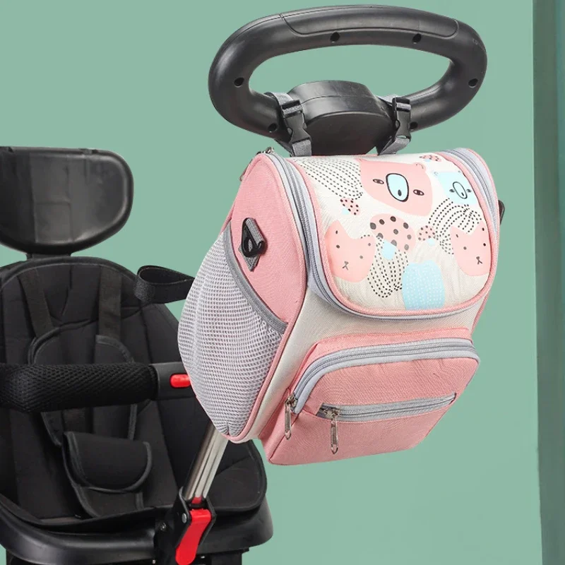 Torba na wózek dziecięcy Uniwersalne torby na pieluchy Lekka torba dla mamy Wodoodporna torba podróżna z wieloma kieszeniami Organizer dla noworodka