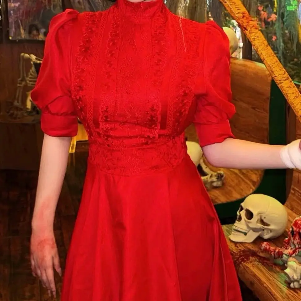 Vestido Retro de Perlas para Disfraz de Película, Vestido Vintage Barato para Halloween, Sin Marca, Invierno 2011, para Citas y Eventos