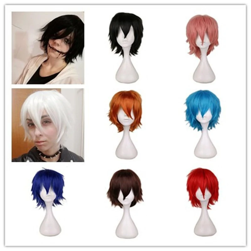 35cm Mode Cosplay Perücke Anime Außen haar für Männer und Frauen Party Perücken Halloween Kostüm Accessoires neu erhältlich