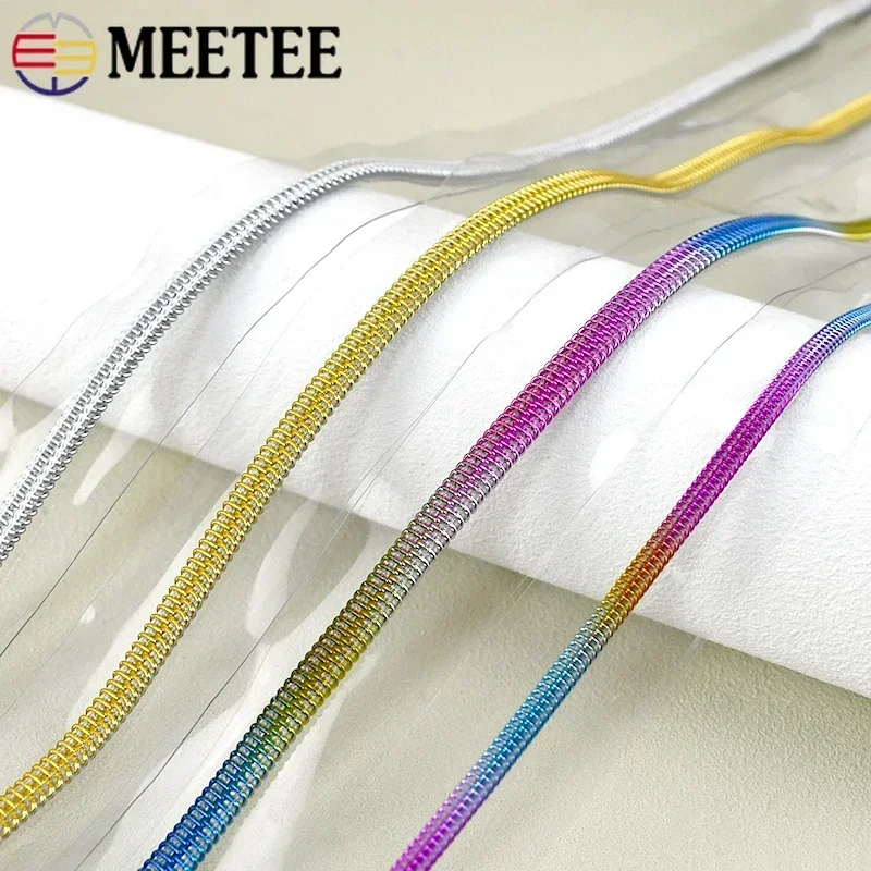 1-10M 3# 5# Plastic Zippers Tape Nylon Waterproof Zipper For Transparent Raincoat Zip Bag Zips Repair kits DIY Sewing Accessory