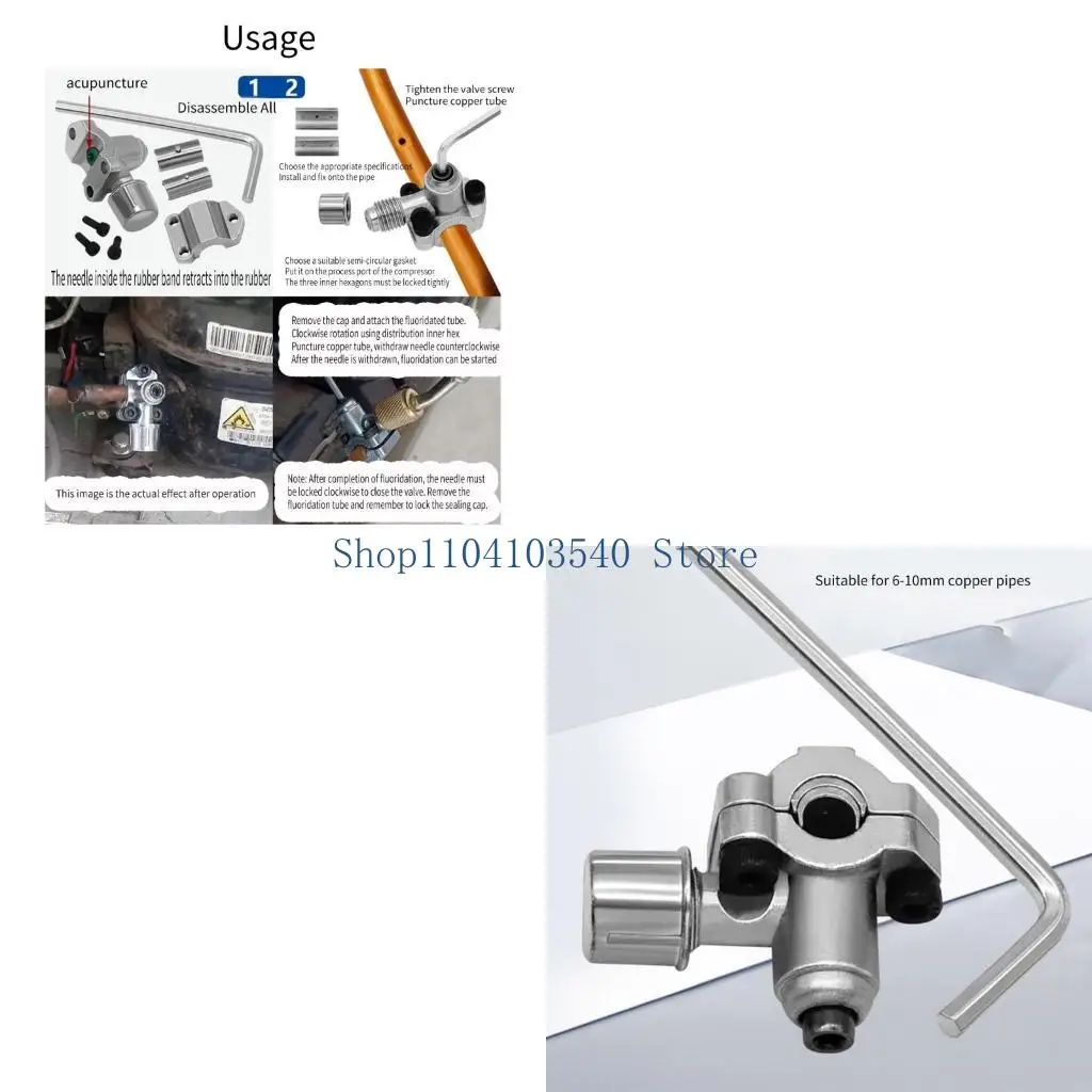 02DC Relief Valves Needle Valves Tap Valves Kit Liquid Adding Refrigerator Air Conditioning BVP31 Valves for Pipe Hoses