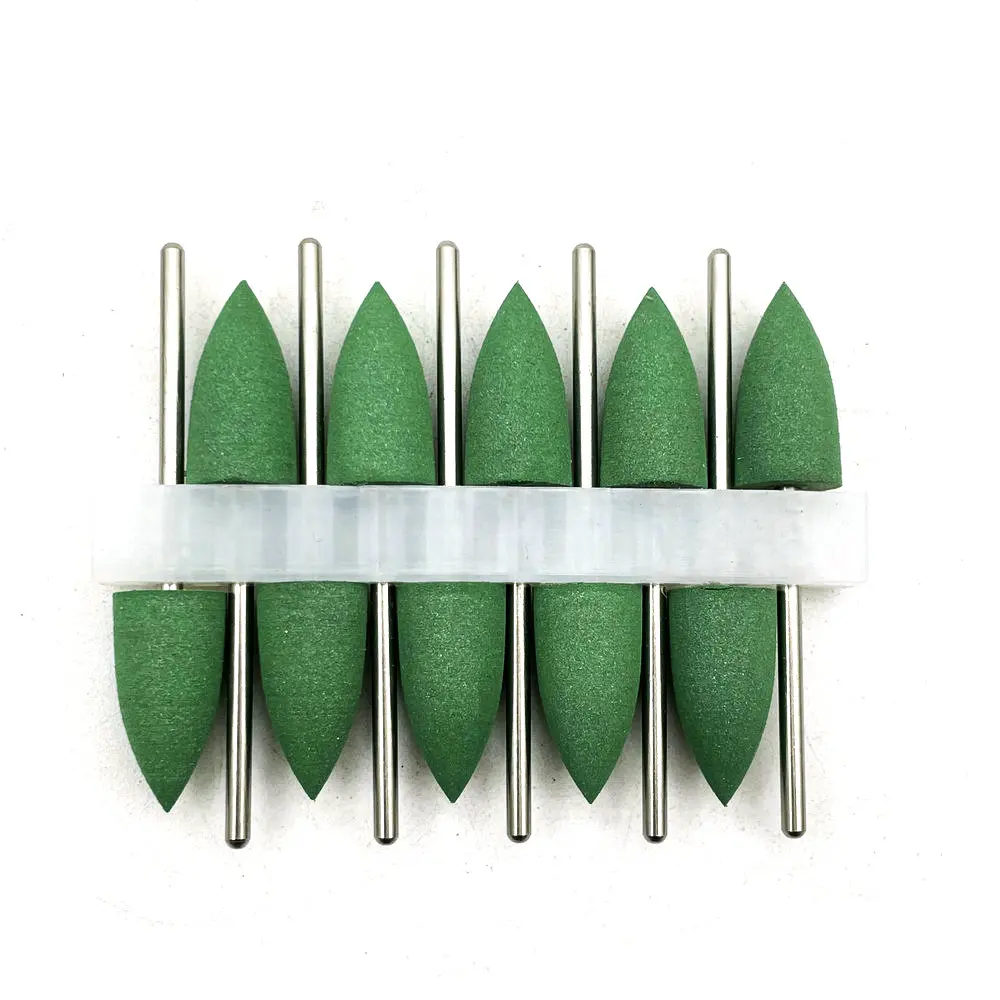 10pcs/set 2.35mm Dental Silicone Rubber Polishers Burs Teeth Whitening Plishing Drill Dental Polishing Nail Drill Bit