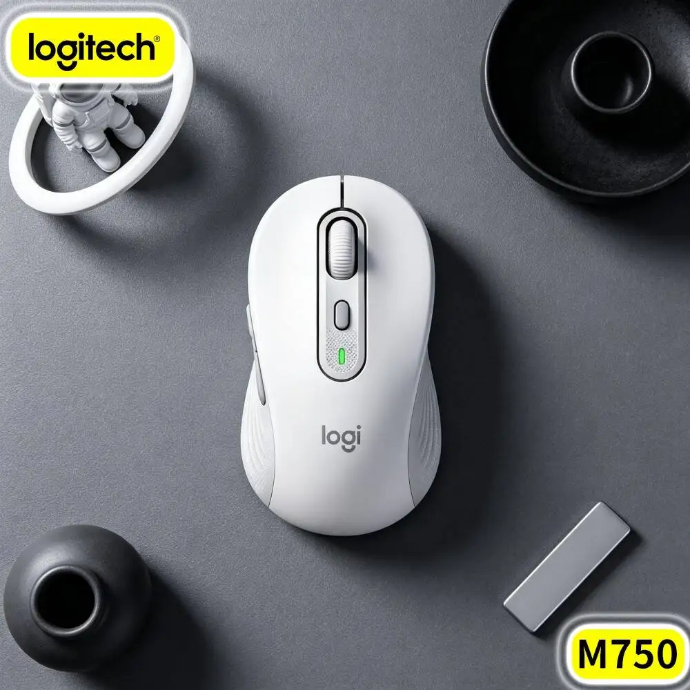 M750 Silent Logitech Household Travel Mouse Contoured Ergonomic Shape Adjustable DPI Setting Stable 10 Meter Signal For Work