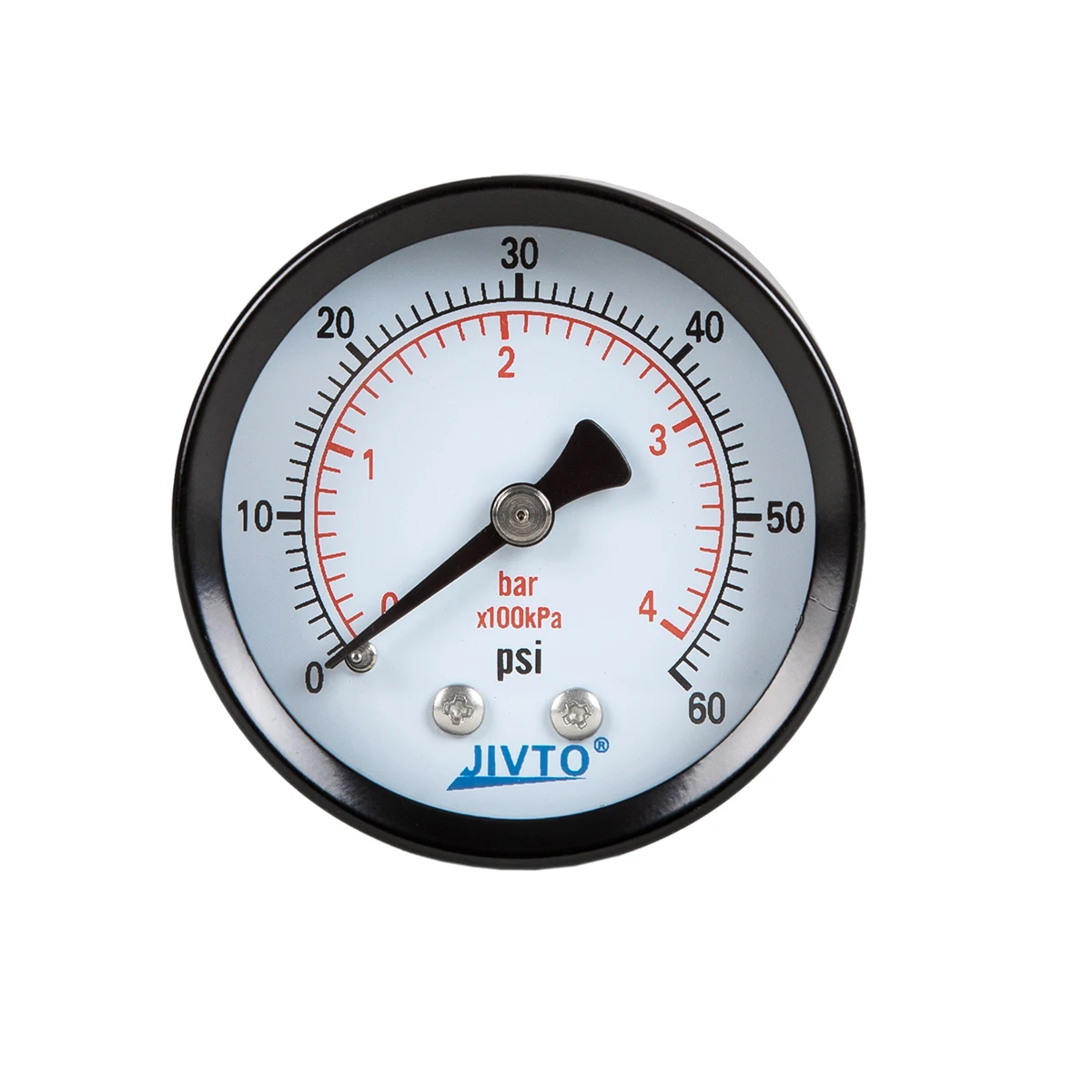 Dry Pressure Gauge, Steel case and Ring, 1-1/2\