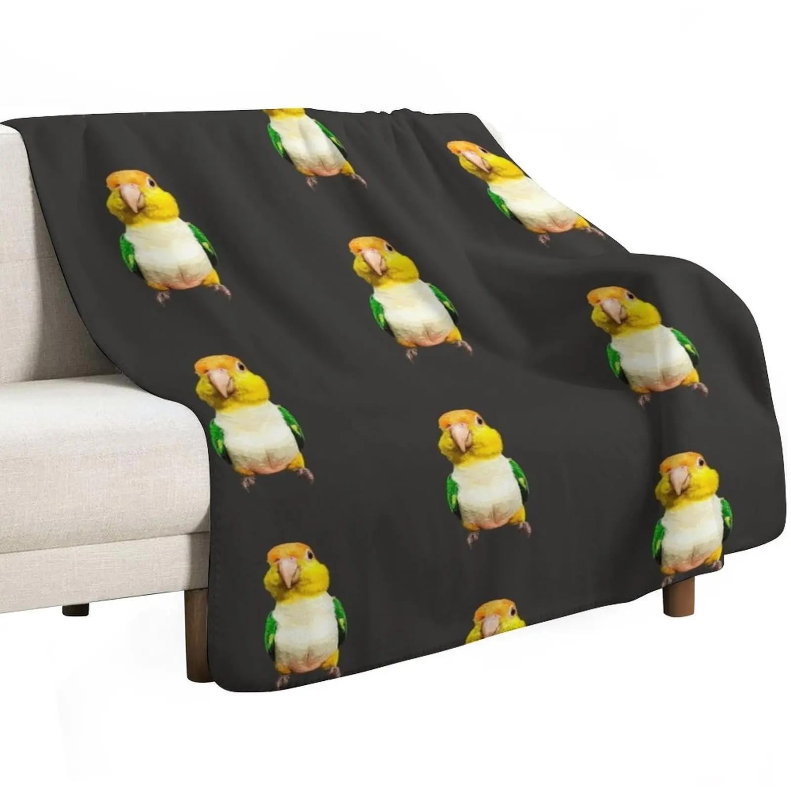White Bellied Caique Parrot Throw Blanket christmas gifts Blankets For Sofas decorative Winter beds Plush Vintage Blankets