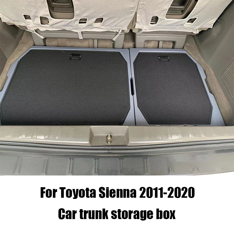 For Toyota Sienna 2020 2019 2018 2017 2016 2015 2014 2013 2012 2011 Rear trunk storage box ABS material car storage box