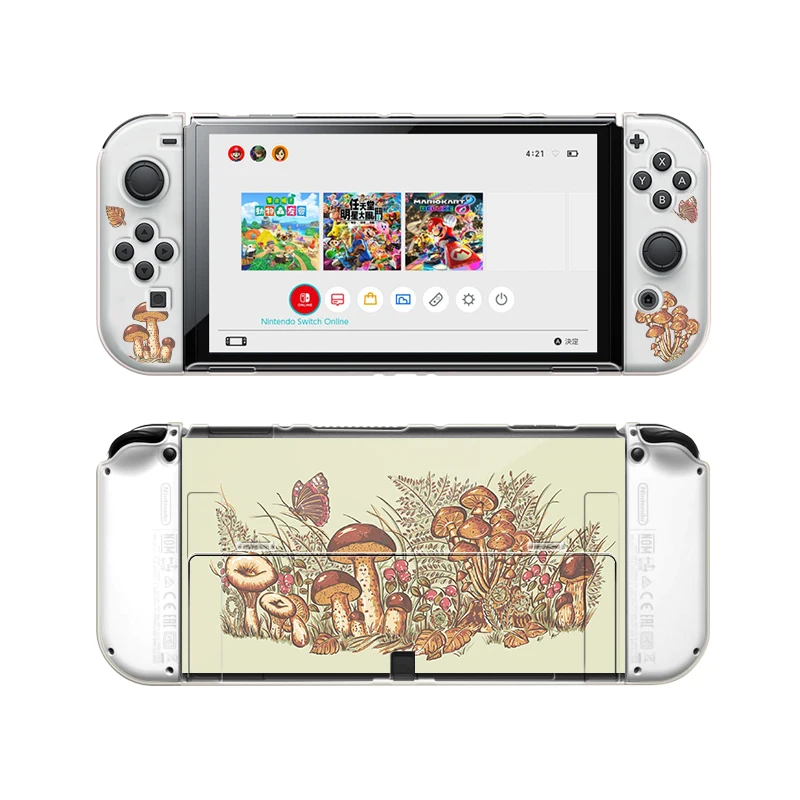 كوتجاكور الفطر فوندا نينتندو سويتش حافظة غطاء لدوكابل واقية التارو غطاء من البولي يوريثان للتحكم التبديل Joy-Con