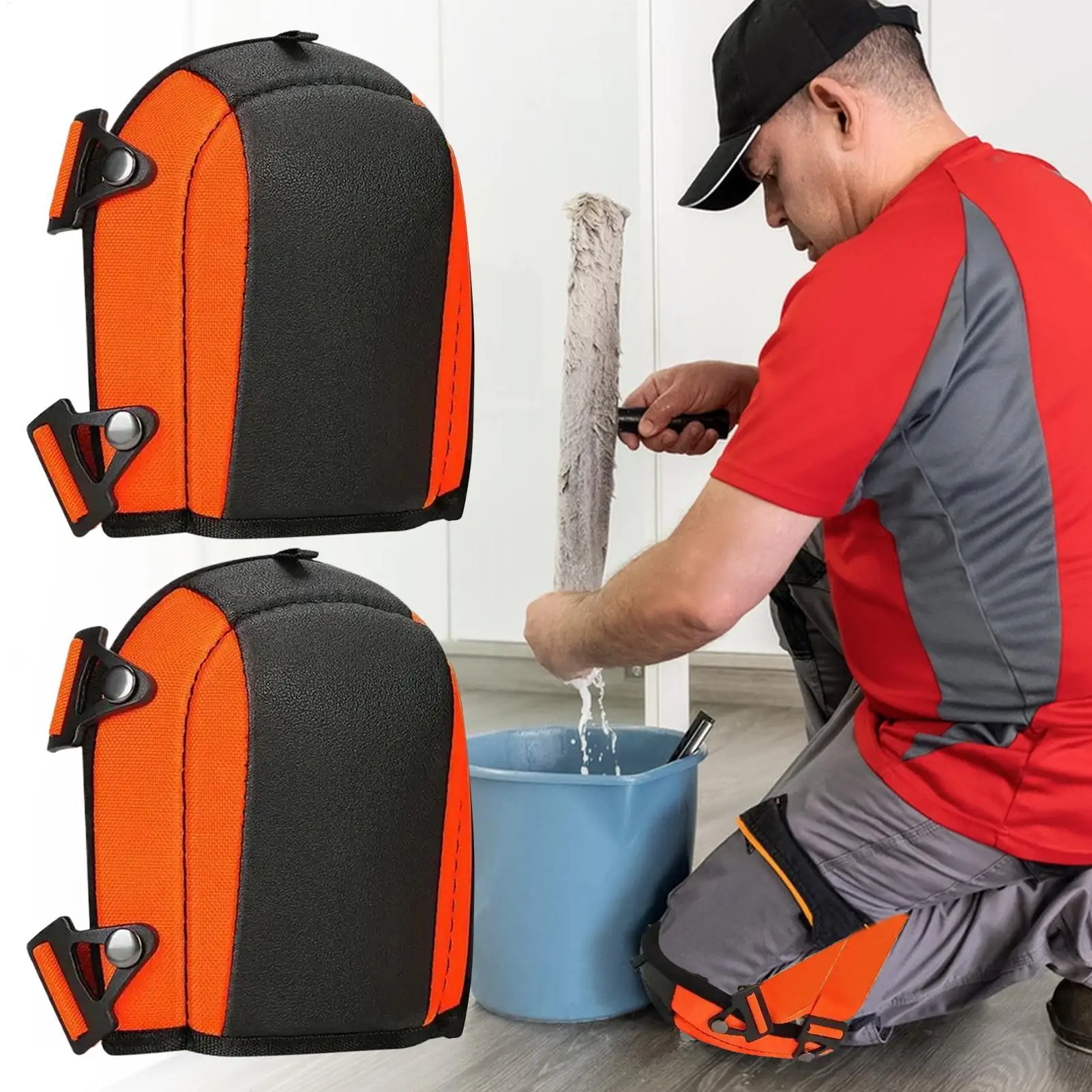 منصات الركبة للرجال وسادة البناء منصات الركبة للعمل مع رغوة سميكة حزام قابل للتعديل نيبادس لأرضيات السلامة المريحة