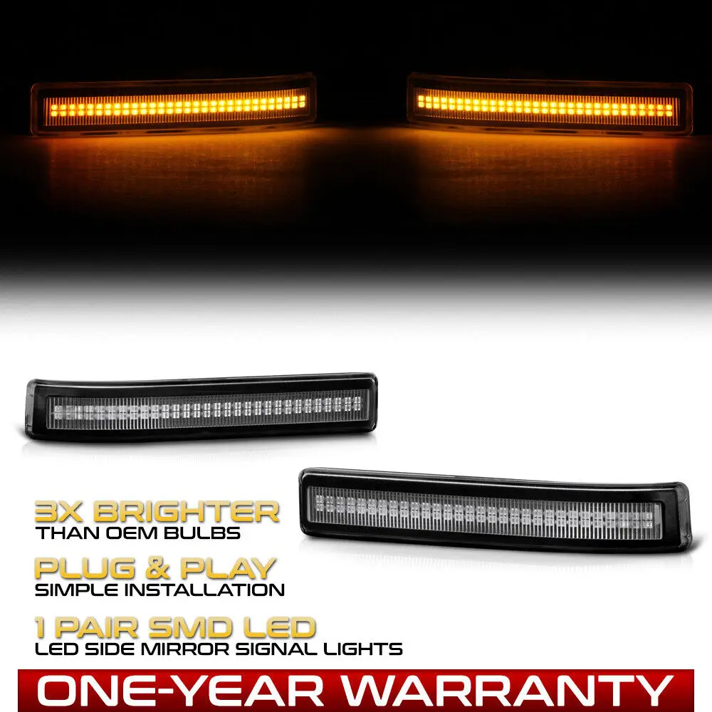

09-14 Ford F150 [FULL LED] Chrome Side Marker Lamp Mirror Turn Signal Light Set