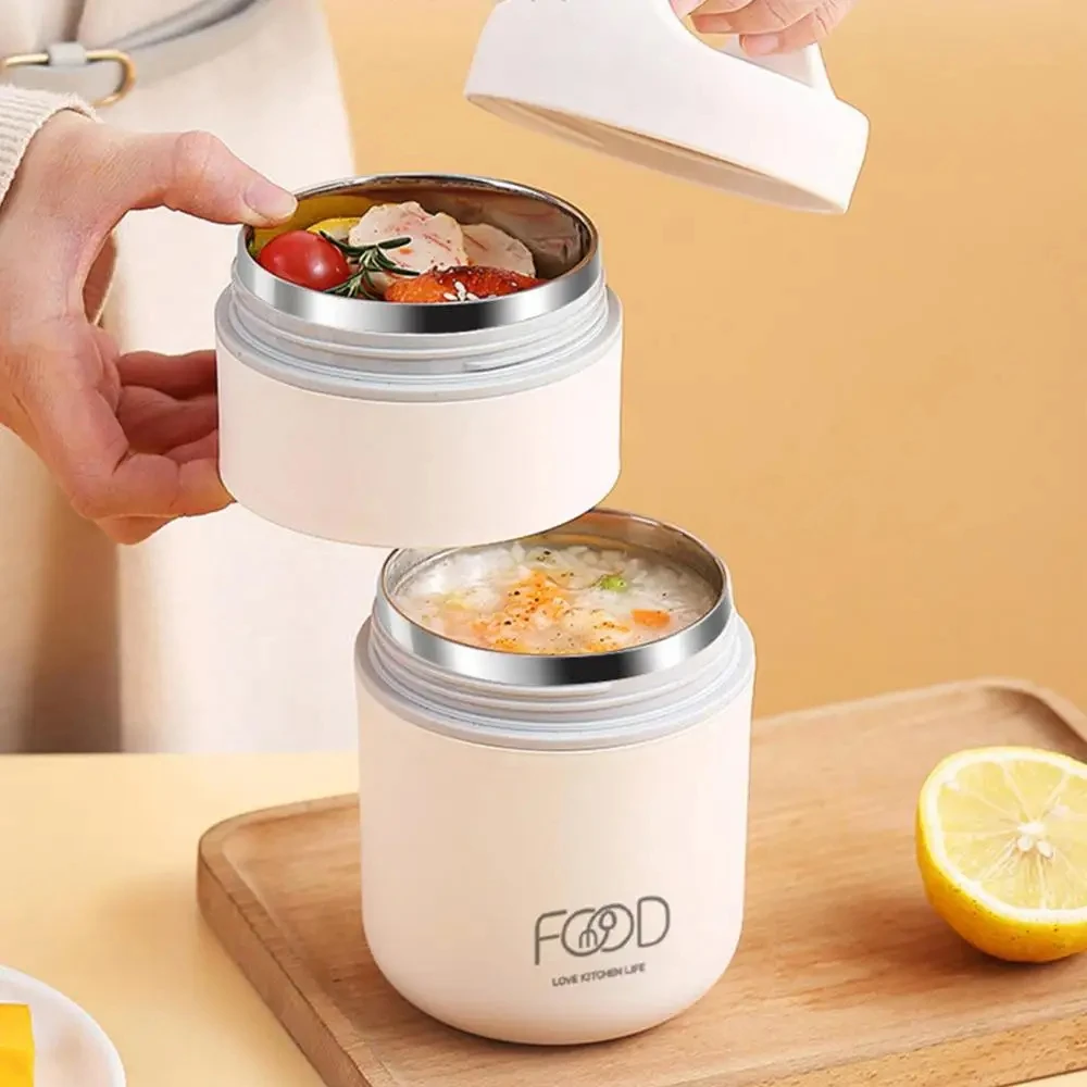 Thermal Lunch Box High-capacity Leak-Proof Food Portable Thermal Jar Insulated Soup Cup Stainless Steel Bento Thermos Containers